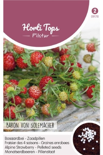 Semená lahôd, peletované semená, jahody Baron von Solemacher, lesné jahody