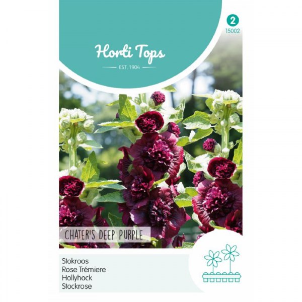 Topoľovka Alcea rosea Chaters Deep Purple cca 0,25 g semien