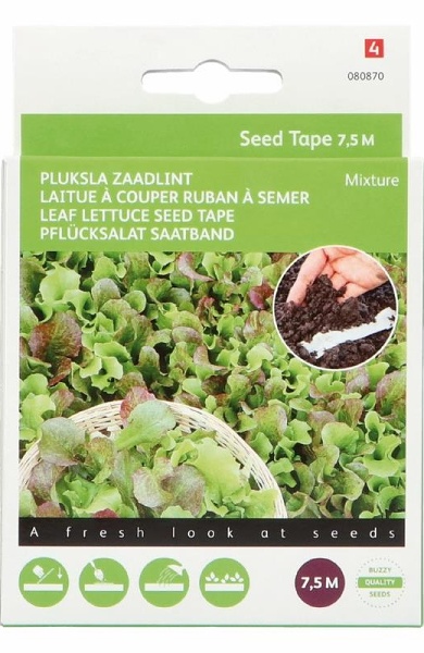Šalát zmes, výsevný pásik 3x2,5 m (7,5 m)