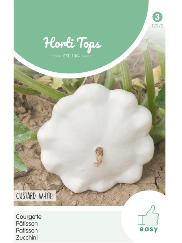 Patizón biely Custard white, cca 1g