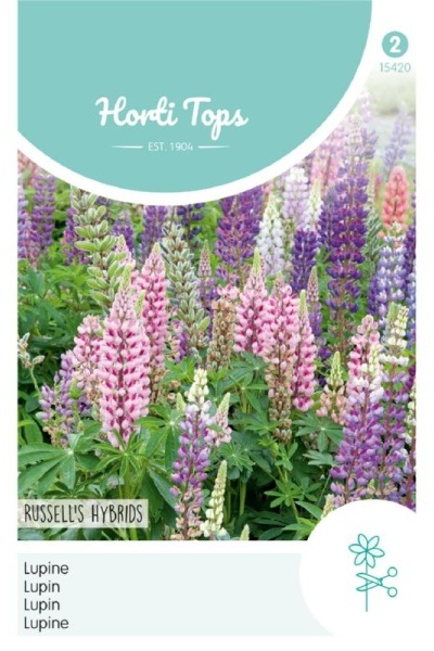 Lupina mnoholistá  Lupinus polyphyllus Russells Hybrids zmes cca 2 g semien