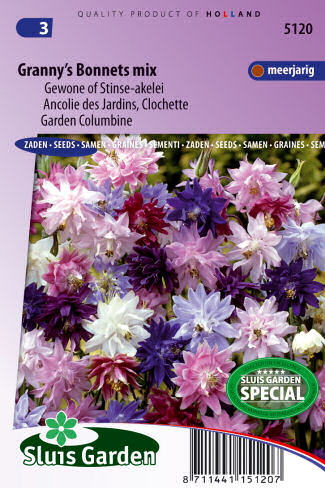 Aquilegia vulgaris Granny's Bonnets mix ±40 semien