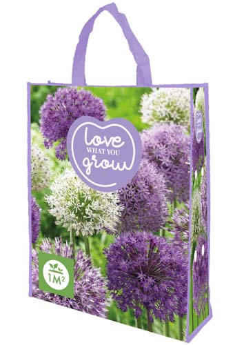 TAŠKA 20 ALLIUM PURPLE/WHITE 'LOVE WHAT YOU GROW!'    1 ks
