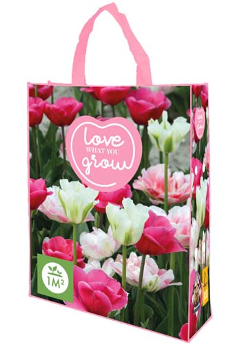 TAŠKA 30 TULIPÁNY 'LOVE WHAT YOU GROW!' PINK