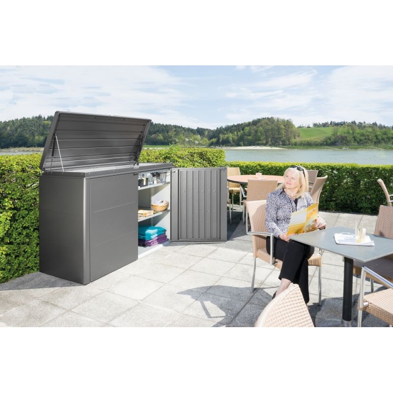 Biohort úložný box HighBoard tmavosivý metalický 160x70x118
