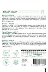 Semená paprika, paprika sladká, paprika Atris,