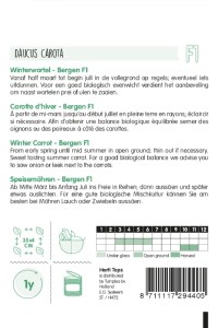 Mrkva neskorá, mrkva Bergen F1,