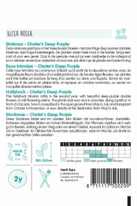 Topolovka Alcea rosea Chaters Deep Purple cca 0,25 g semien