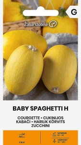 Balenie semien skorej vysoko úrodnej žltej špagetovej tekvice odrody Baby Spaghetti F1 pre pestovanie na otvorenom záhone