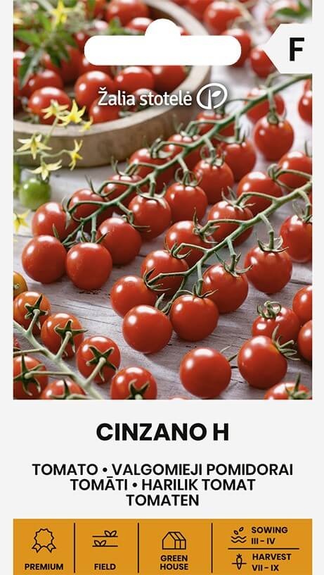 Balenie semien kolíkovej cherry paradajky Cinzano F1 (Solanum lycopersicum) pre pestovanie šťavnatých červených plodov v strapcoch